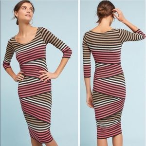 Bailey/44 Pink & Black Stripped Dress